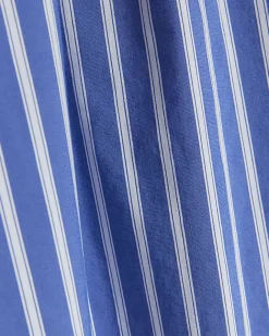 River Island stripe poplin pull on trousers Blue Discount