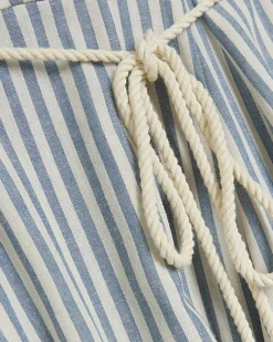 River Island stripe tie waist mini shirt dress Blue Sale