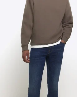 River Island super skinny fit spray on jeans Blue Outlet