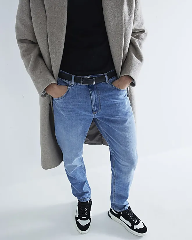 River Island tapered fit jeans Blue Best