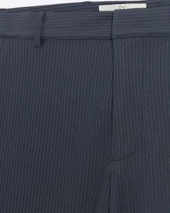 River Island tapered fit plisse smart trousers Blue Sale