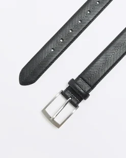 River Island Boys herringbone design belt Black Discount