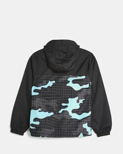 River Island Boys Hype camo hooded jacket Black Hot