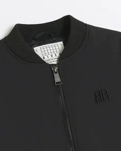 River Island Boys padded sleeve bomber jacket Black Clearance