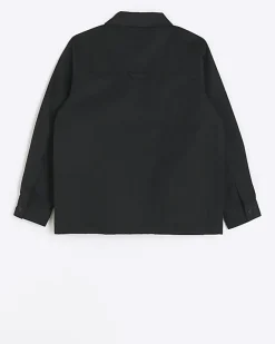 River Island boys tech shacket Black Hot