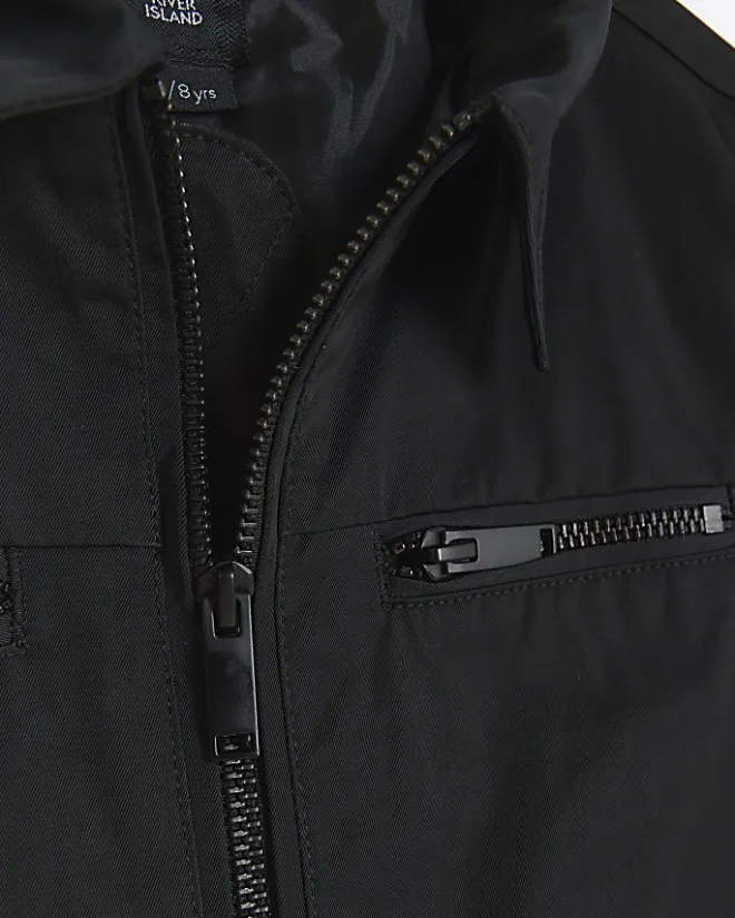 River Island boys tech shacket Black Hot