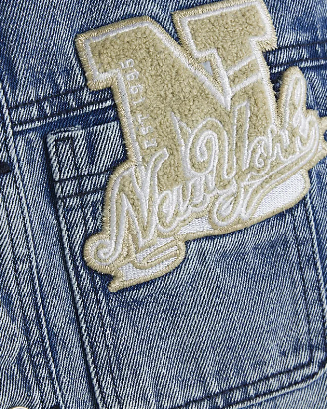 River Island Boys badged chore jacket Blue Best