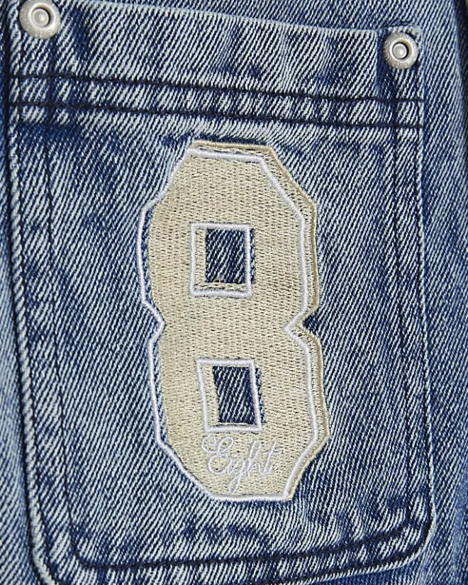 River Island Boys badged chore jacket Blue Best