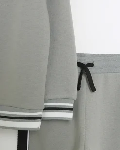 River Island Boys taped sweatshirt and joggers set Grey Hot
