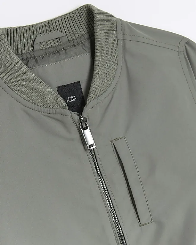 River Island Boys zip up smart bomber jacket Khaki Best