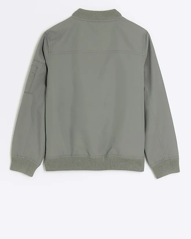 River Island Boys zip up smart bomber jacket Khaki Best