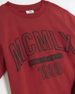 River Island Boys graphic t-shirt 2 pack Red Outlet