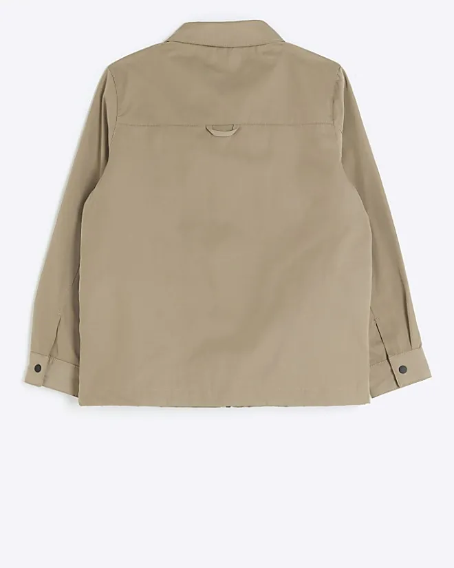 River Island Boys tech shacket Stone Sale