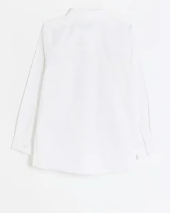 River Island Boys long sleeve oxford shirt White Sale