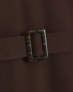 River Island Belted Sweatshirt Mini Dress Brown Clearance