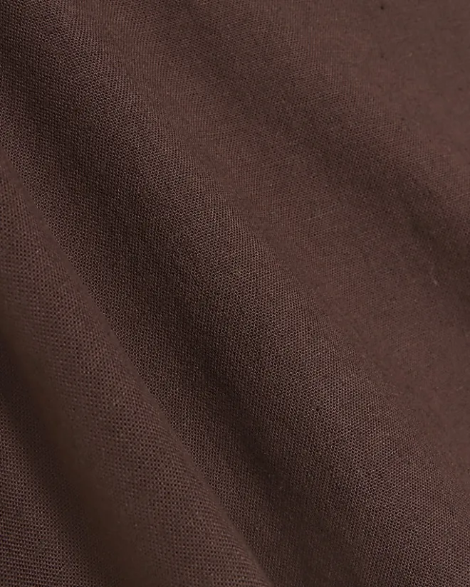 River Island button up sleeveless top with linen Brown Online