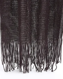 River Island Crochet Glitter Scarf Brown Sale
