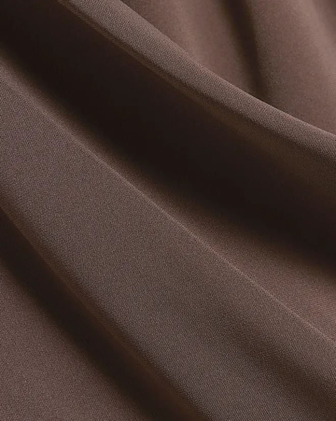 River Island drape wrap bodycon mini dress Brown Hot