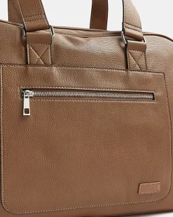 River Island faux leather holdall Brown Online