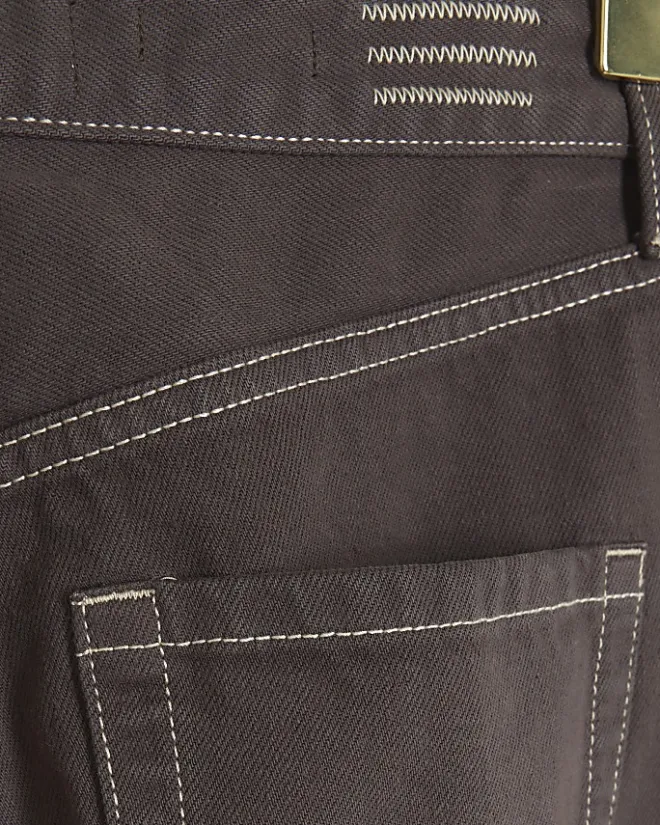 River Island high waisted relaxed straight fit jeans Brown Outlet