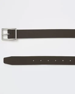 River Island leather buckle belt Brown Hot