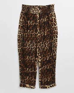 River Island leopard print maternity pyjama trousers Brown Clearance