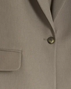 River Island light relaxed blazer Brown Fashion