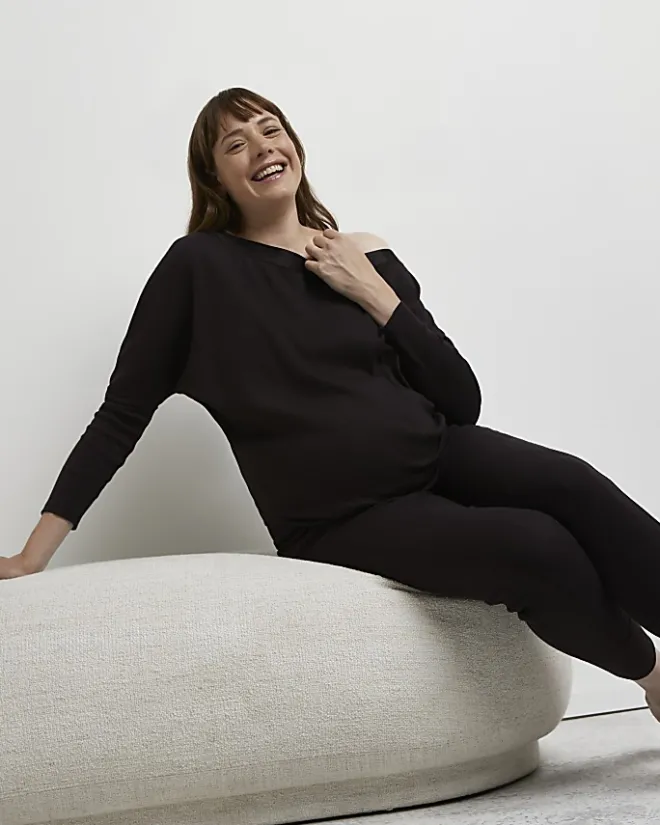 River Island maternity leggings Brown Outlet