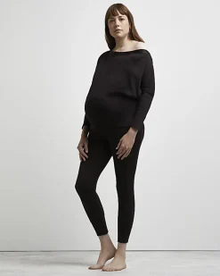 River Island maternity off the shoulder top Brown Online