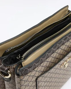 River Island monogram crossbody bag Brown Online