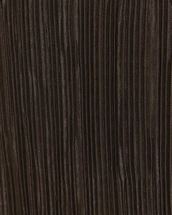 River Island plisse asymmetric bodycon midi dress Brown Clearance