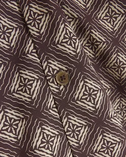 River Island regular fit geometric revere shirt Brown Clearance
