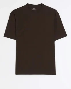 River Island regular fit t-shirt Brown Online