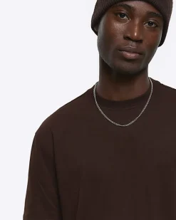 River Island regular fit t-shirt Brown Online