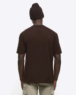 River Island regular fit t-shirt Brown Online
