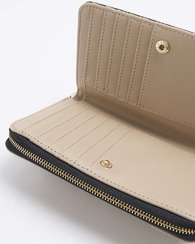River Island RI monogram envelope purse Brown Hot