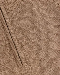 River Island slim fit knitted half zip jumper Brown Best