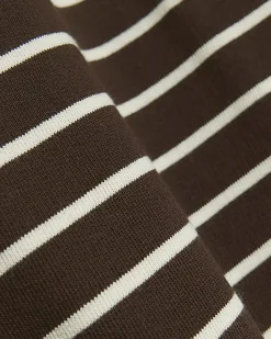 River Island stripe crop sweatshirt Brown Hot
