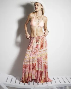 River Island Coral Frill Triangle Bikini Top Orange Hot