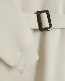 River Island Belted Sweatshirt Mini Dress Cream Hot
