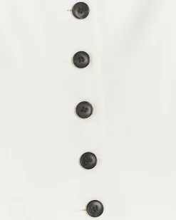 River Island button front waistcoat Cream Outlet
