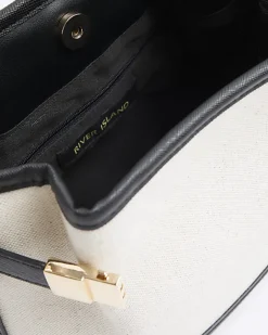 River Island canvas bucket cross body bag Cream Best