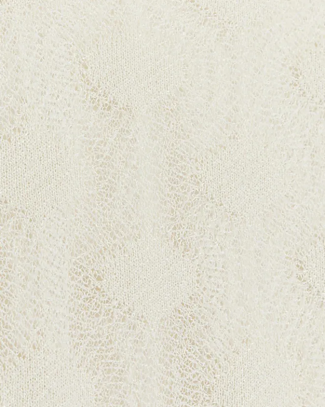 River Island crochet beach midi dress Cream Outlet