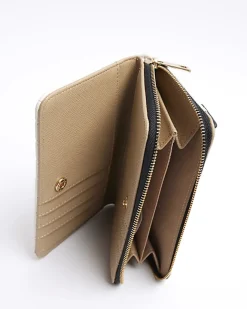 River Island embossed envelope purse Cream New