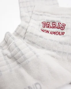 River Island embroidered ankle socks Cream Best