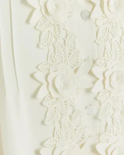 River Island floral tie waist shift mini dress Cream Discount