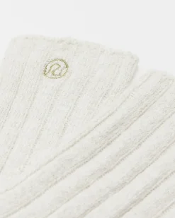 River Island knit ankle socks Cream Outlet