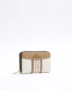 River Island panelled webbing purse Cream Hot