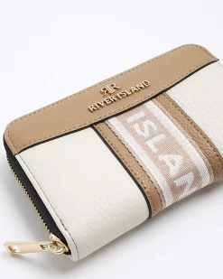 River Island panelled webbing purse Cream Hot