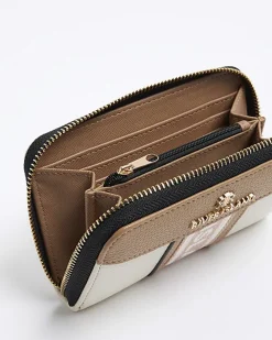 River Island panelled webbing purse Cream Hot